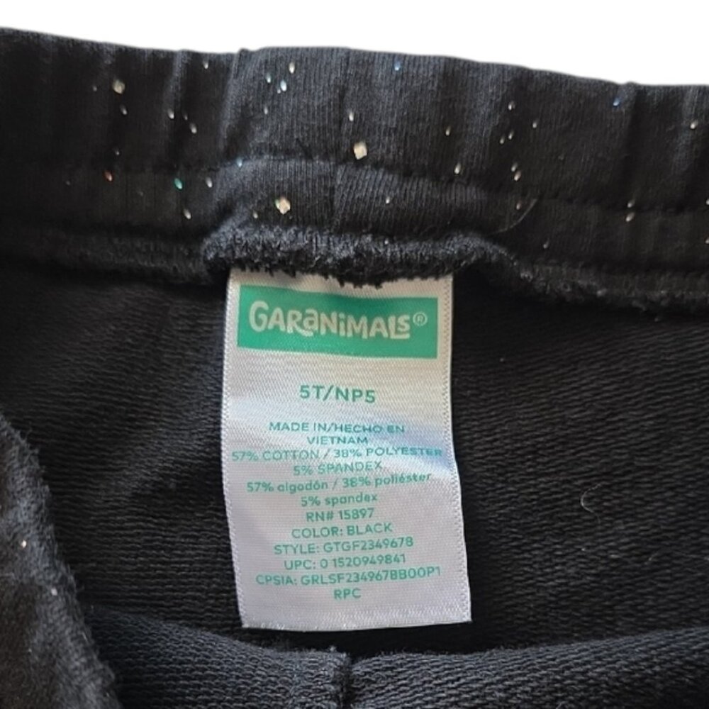 Garanimals Girls 5T Lot of 2 Glittery Navy and Black Flare Leggings/Pants T9 - Picture 7 of 9